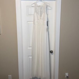 White dress with lace detail